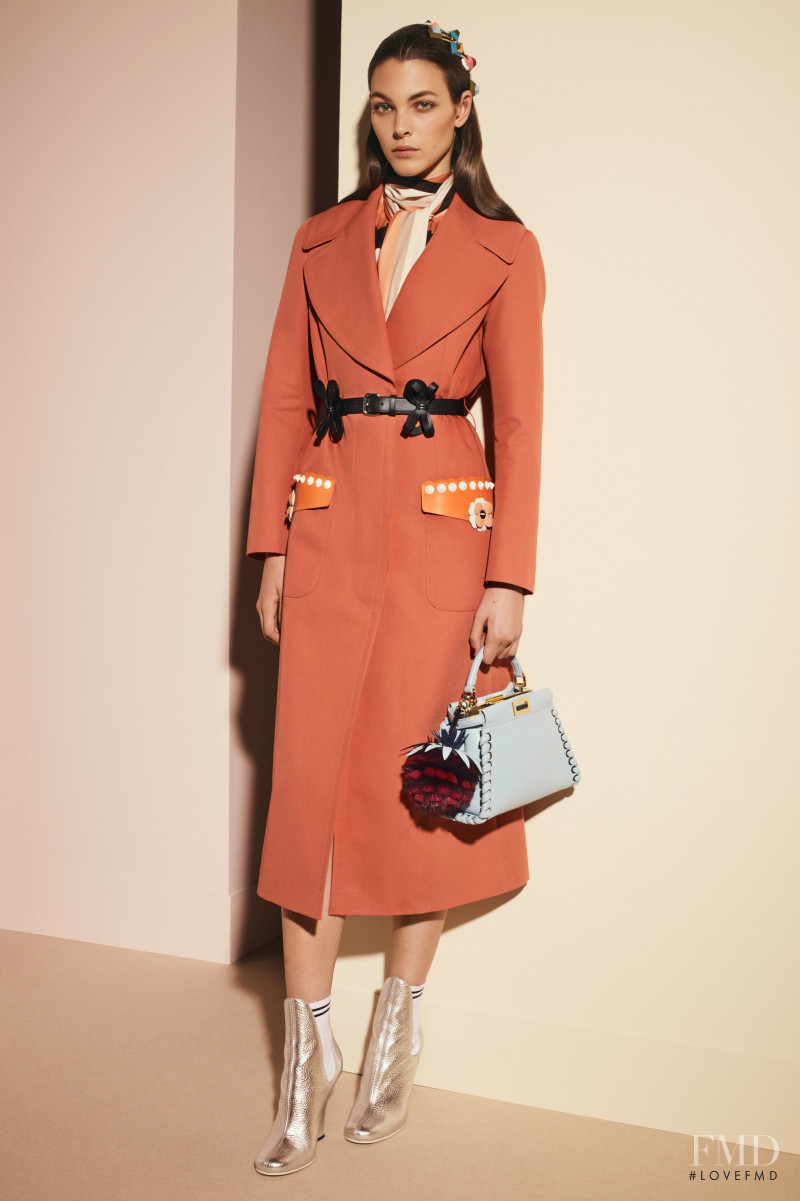 Vittoria Ceretti featured in  the Fendi lookbook for Pre-Fall 2017