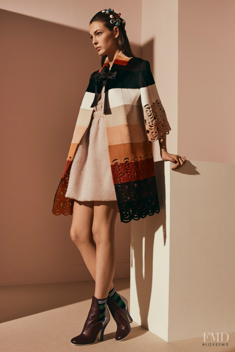 Vittoria Ceretti featured in  the Fendi lookbook for Pre-Fall 2017