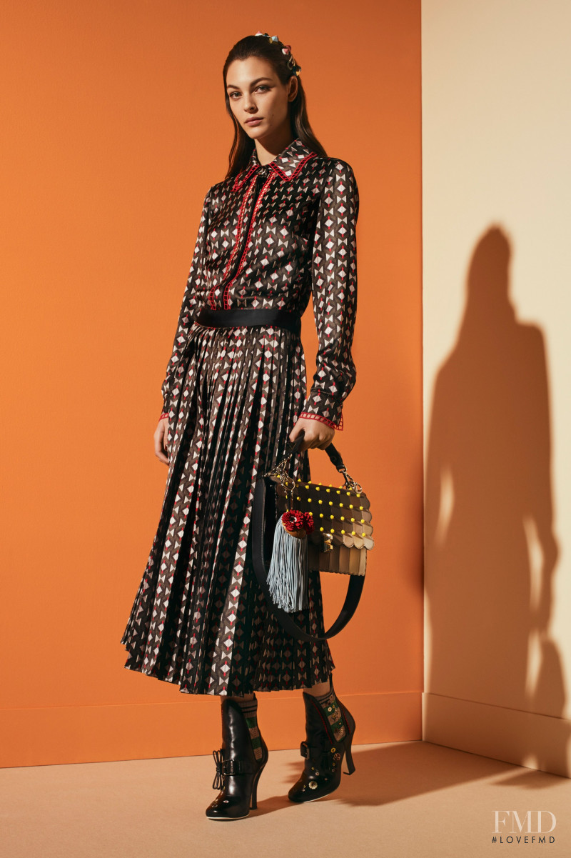 Vittoria Ceretti featured in  the Fendi lookbook for Pre-Fall 2017