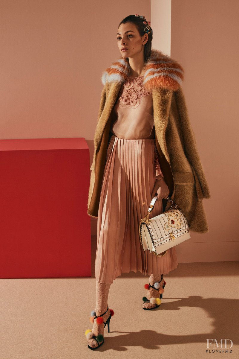 Vittoria Ceretti featured in  the Fendi lookbook for Pre-Fall 2017