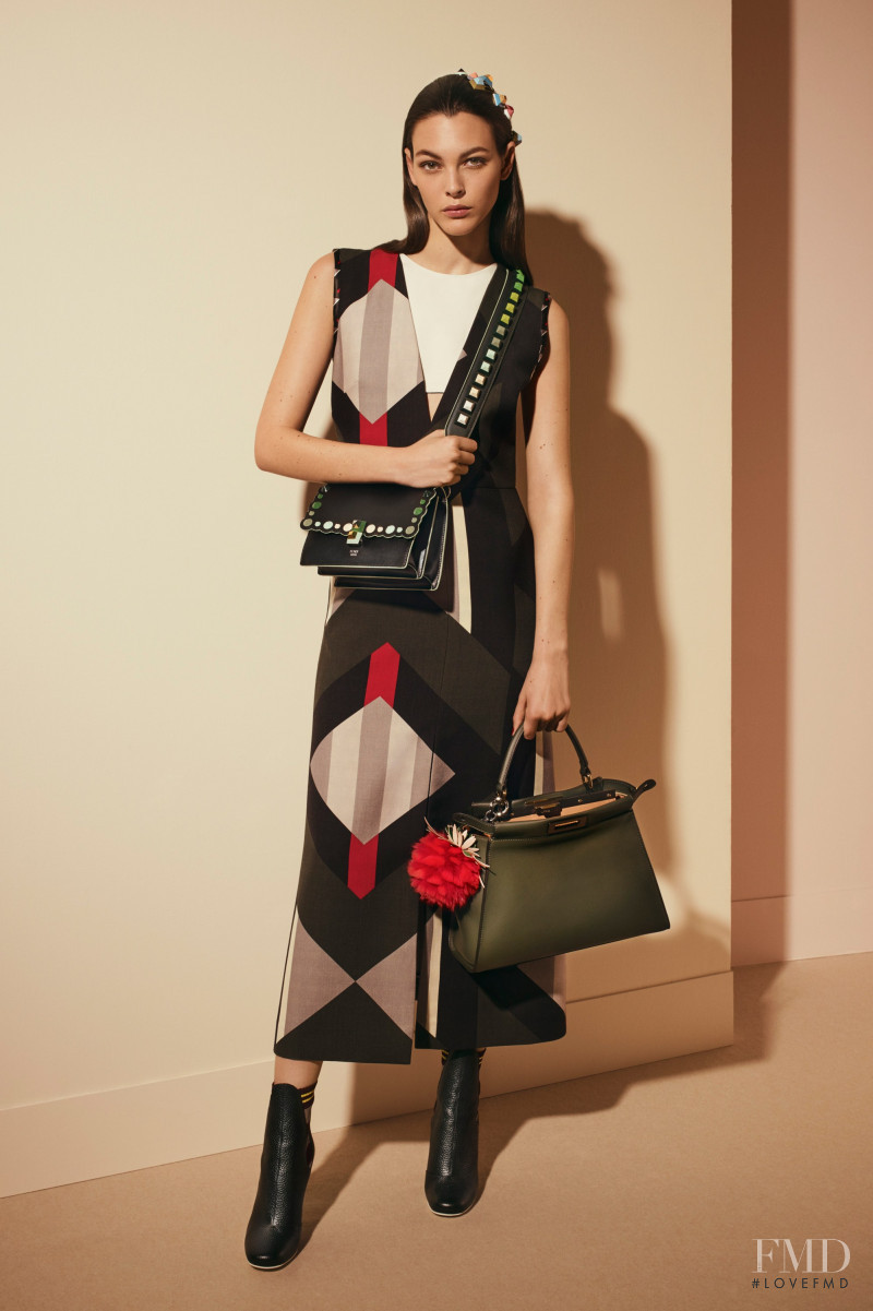 Vittoria Ceretti featured in  the Fendi lookbook for Pre-Fall 2017