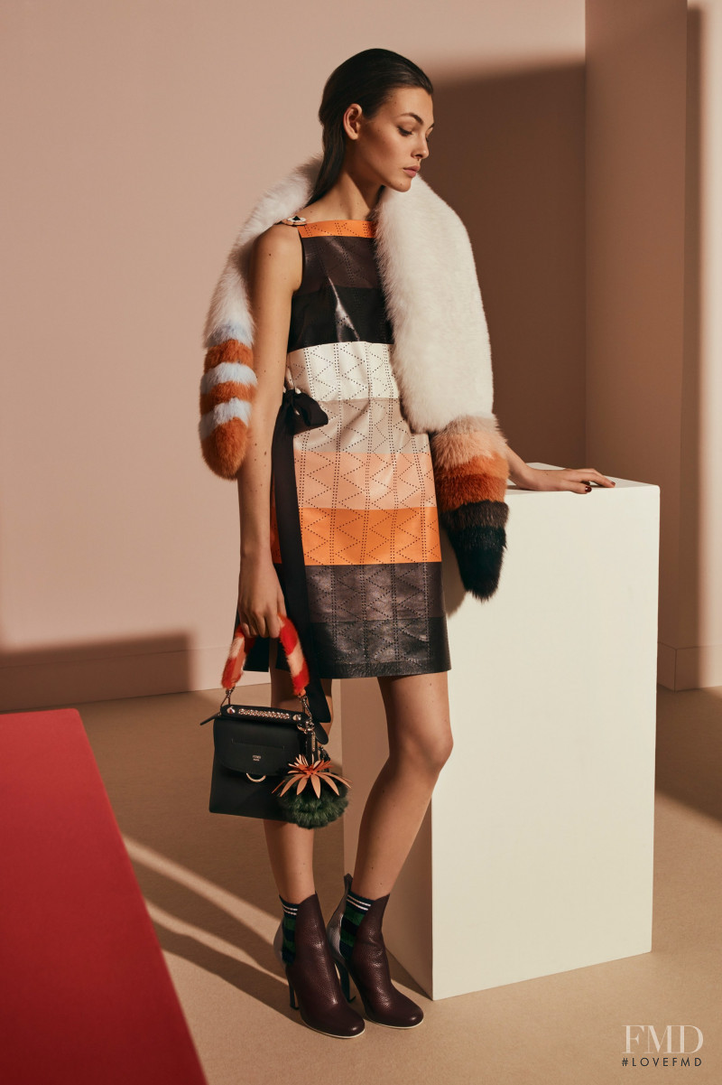 Vittoria Ceretti featured in  the Fendi lookbook for Pre-Fall 2017