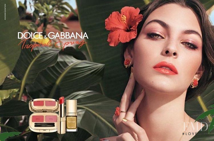 Vittoria Ceretti featured in  the Dolce & Gabbana Beauty Torpical Spring Makeup advertisement for Spring 2017