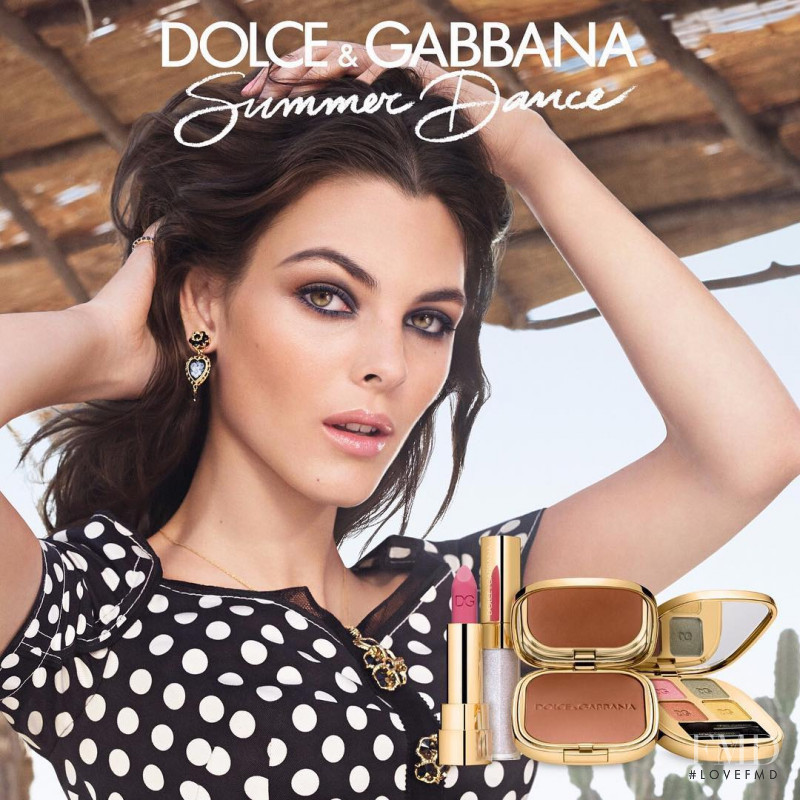 Vittoria Ceretti featured in  the Dolce & Gabbana Beauty advertisement for Summer 2017
