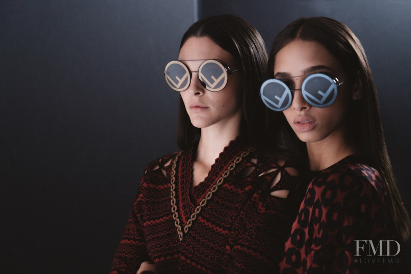 Vittoria Ceretti featured in  the Fendi Run Away Sunglasses advertisement for Autumn/Winter 2017