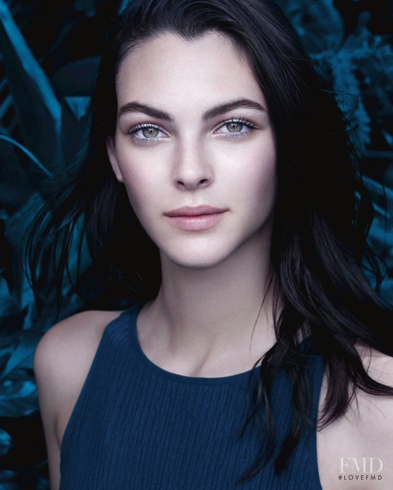 Vittoria Ceretti featured in  the Chanel Beauty Blue Serum advertisement for Spring/Summer 2018