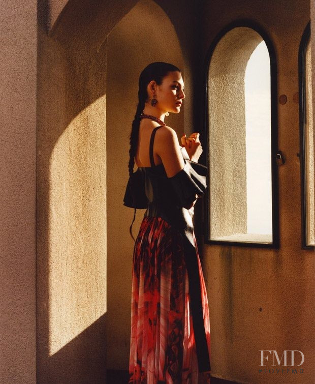 Vittoria Ceretti featured in  the Alexander McQueen advertisement for Autumn/Winter 2018