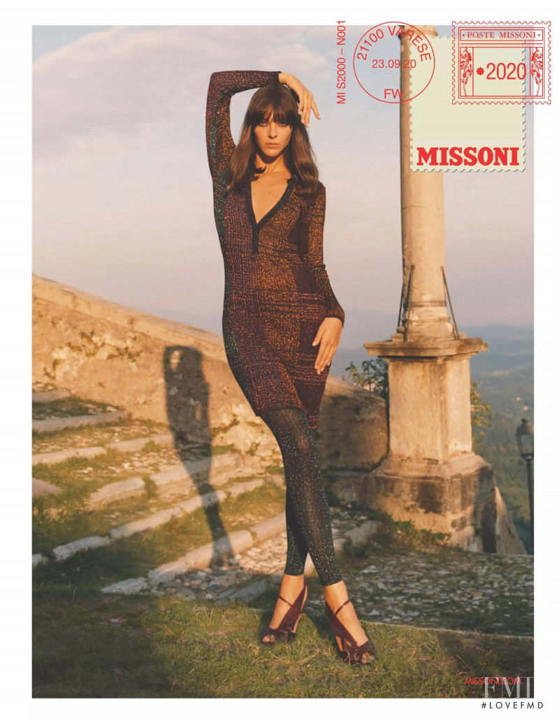 Vittoria Ceretti featured in  the Missoni advertisement for Autumn/Winter 2020