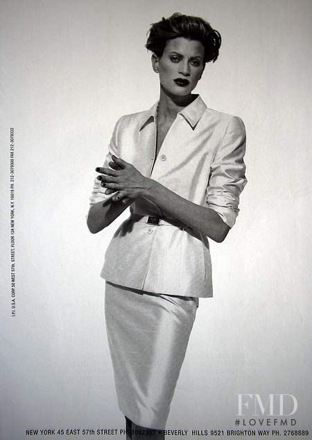 Kristen McMenamy featured in  the Prada advertisement for Autumn/Winter 1995