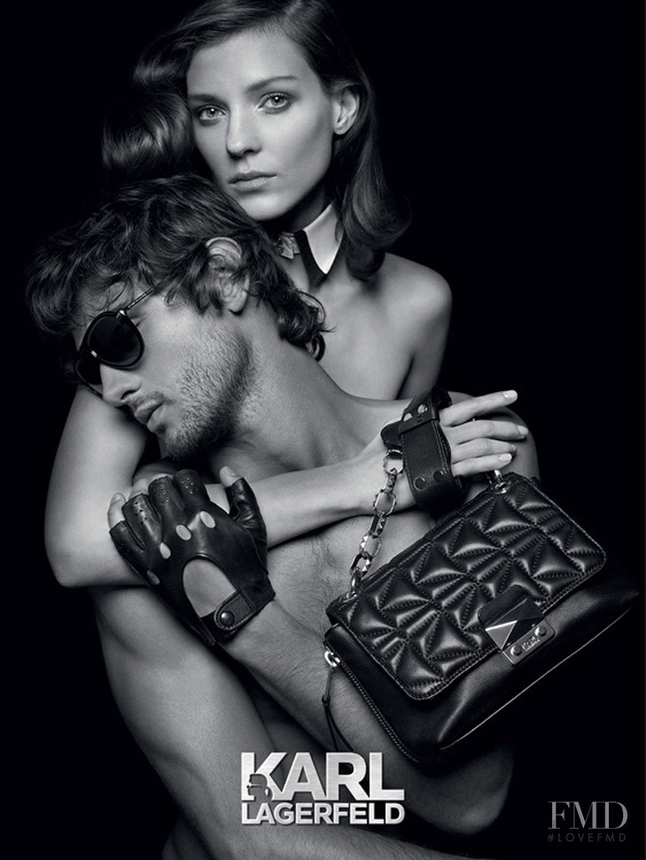 Kati Nescher featured in  the Karl Lagerfeld advertisement for Spring/Summer 2014