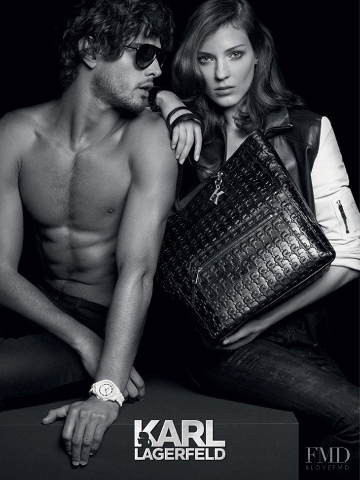 Kati Nescher featured in  the Karl Lagerfeld advertisement for Spring/Summer 2014