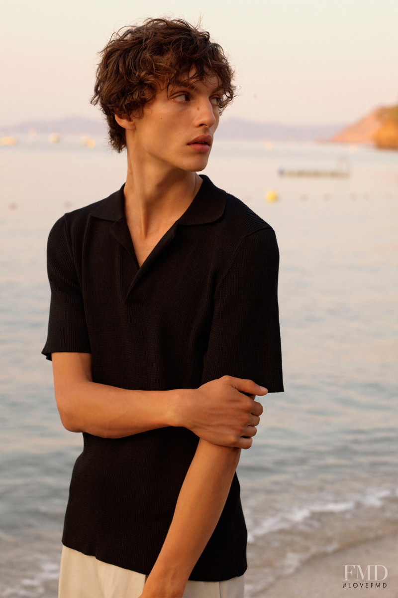 Lucas El Bali featured in  the Sandro lookbook for Spring/Summer 2021