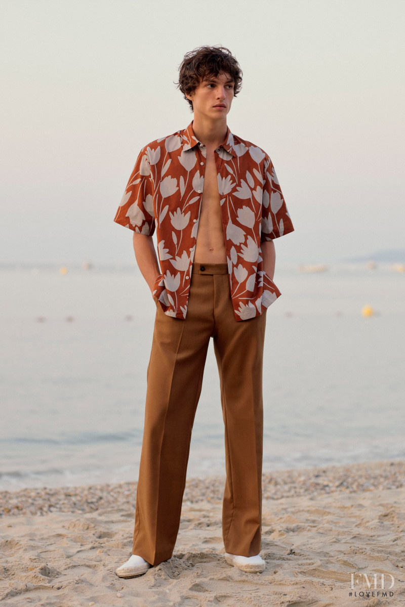 Lucas El Bali featured in  the Sandro lookbook for Spring/Summer 2021