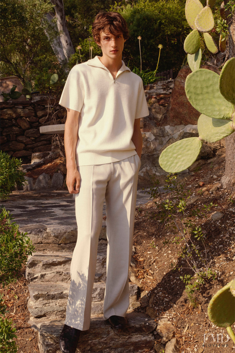 Lucas El Bali featured in  the Sandro lookbook for Spring/Summer 2021