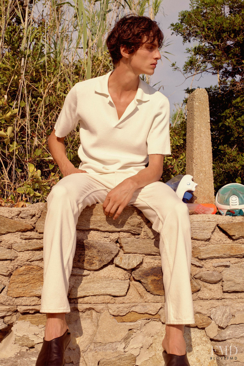 Lucas El Bali featured in  the Sandro lookbook for Spring/Summer 2021