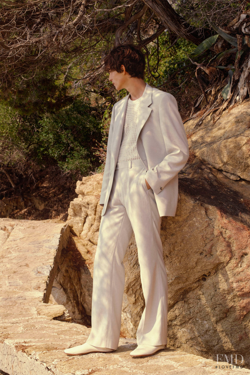 Lucas El Bali featured in  the Sandro lookbook for Spring/Summer 2021