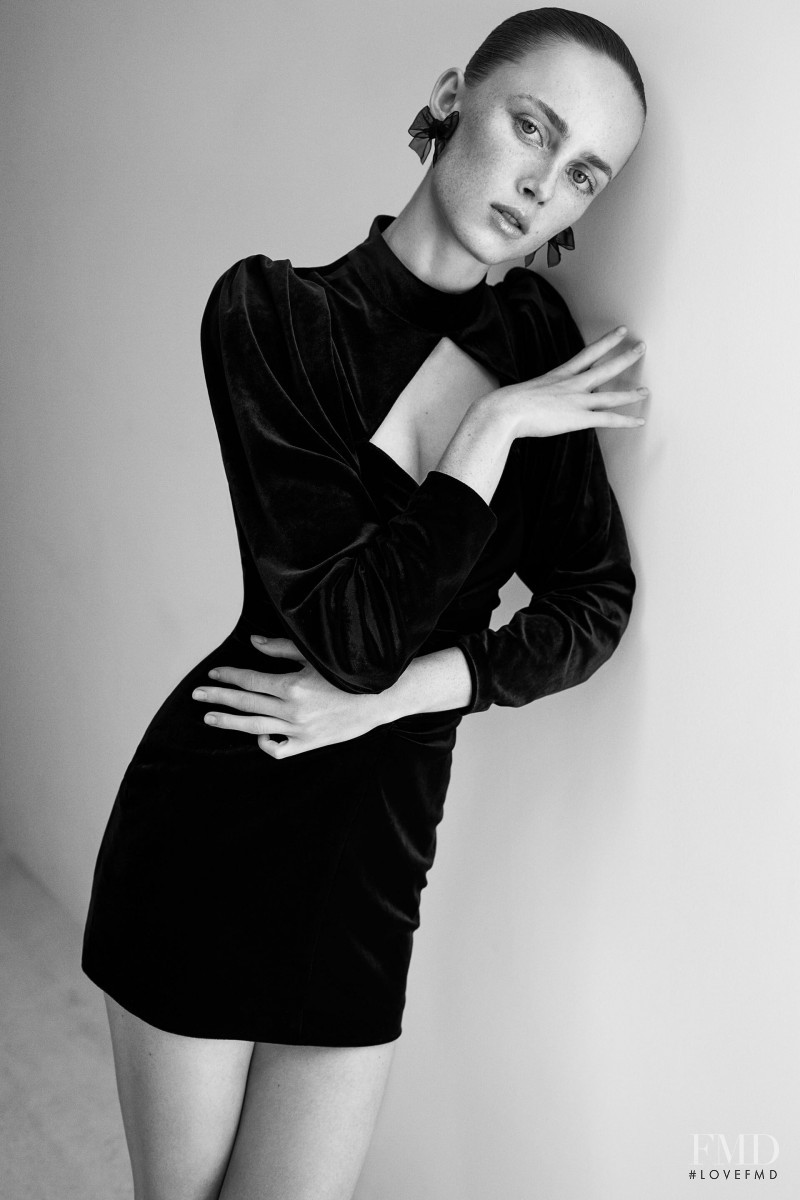 Rianne Van Rompaey featured in  the Zara lookbook for Winter 2019