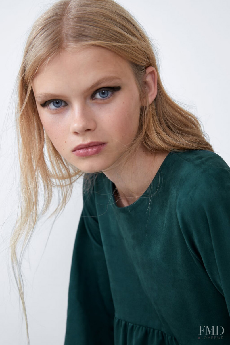 Evie Harris featured in  the Zara catalogue for Winter 2019