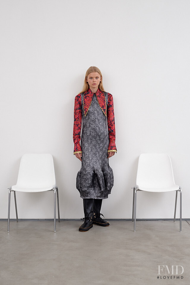 Evie Harris featured in  the J.W. Anderson lookbook for Pre-Fall 2020