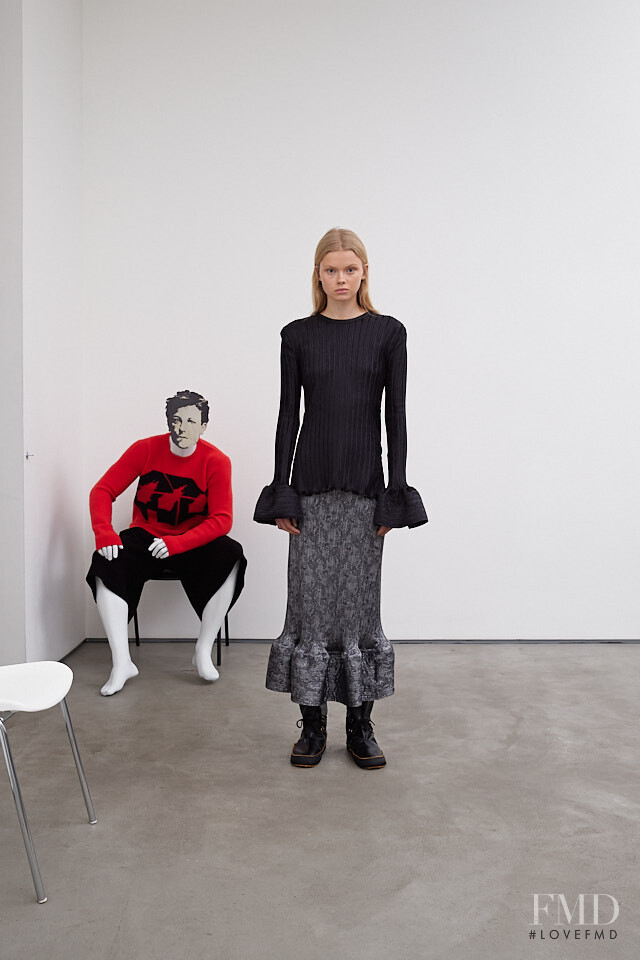 Evie Harris featured in  the J.W. Anderson lookbook for Pre-Fall 2020