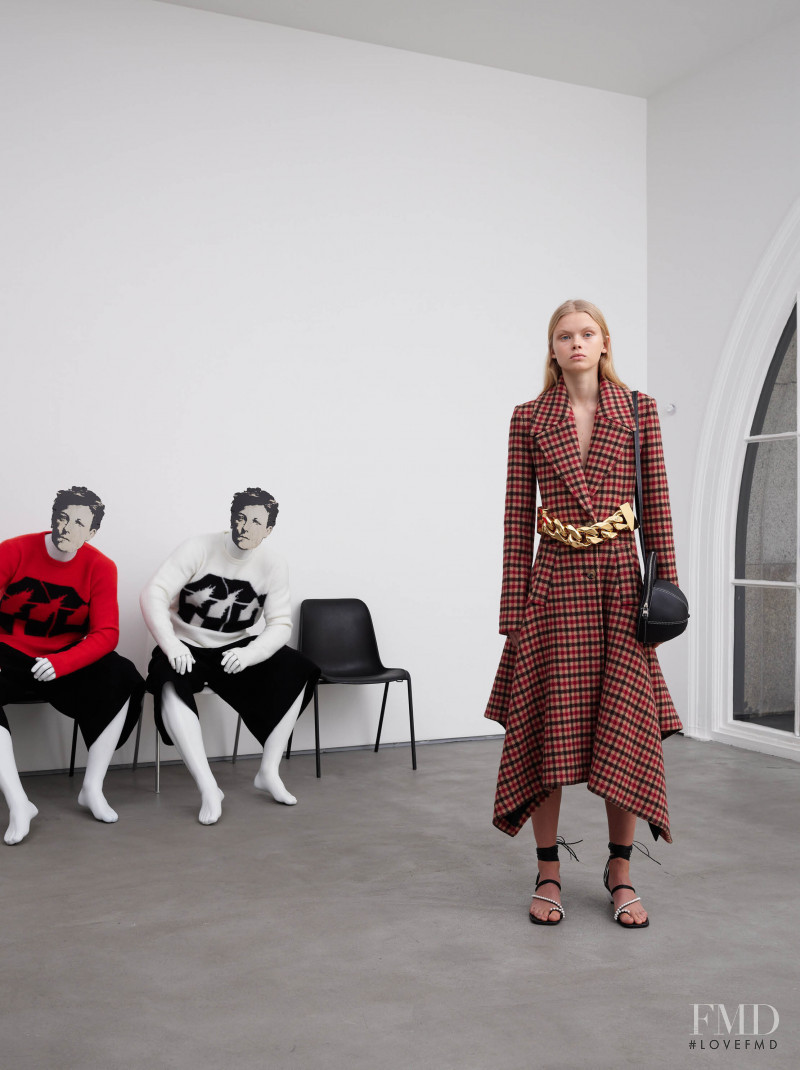 Evie Harris featured in  the J.W. Anderson lookbook for Pre-Fall 2020