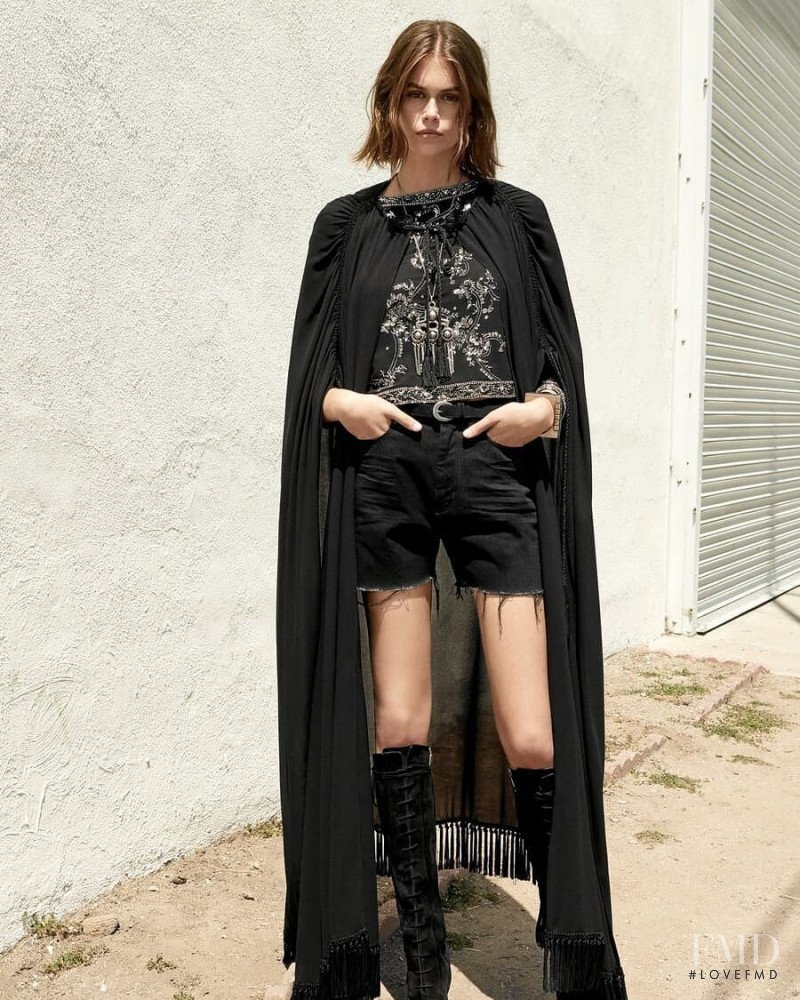 Kaia Gerber featured in  the Saint Laurent lookbook for Resort 2020