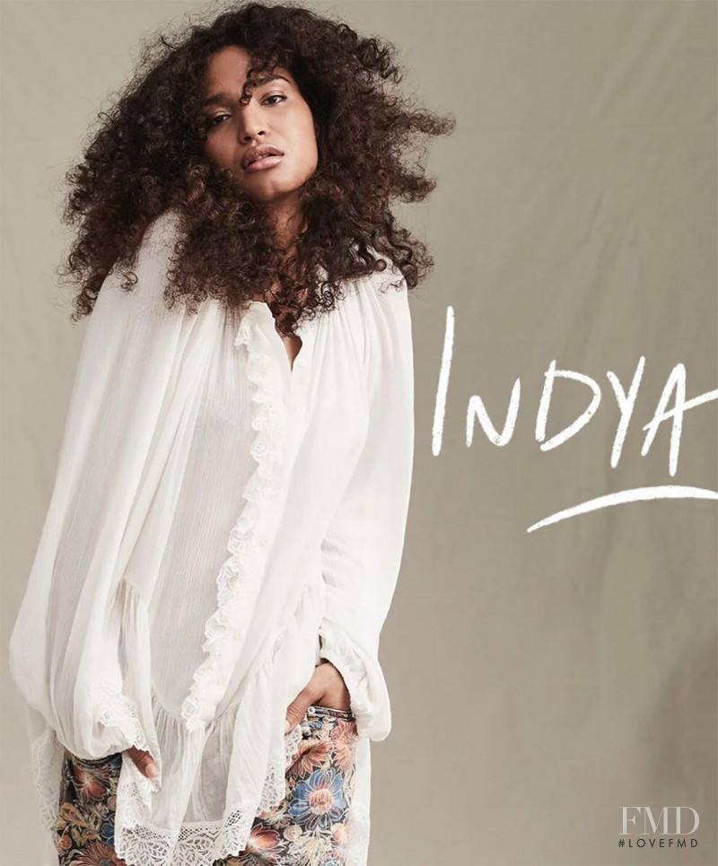 Indya Moore featured in  the Free People For The Creative Spirit advertisement for Fall 2020