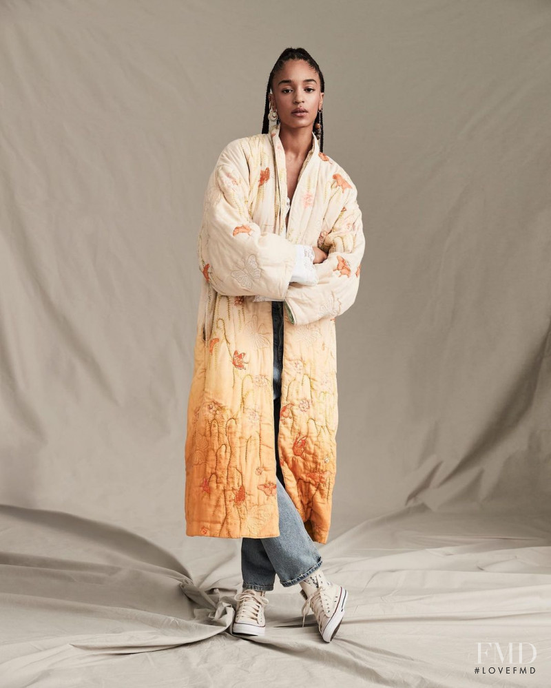 Indira Scott featured in  the Free People For The Creative Spirit advertisement for Fall 2020
