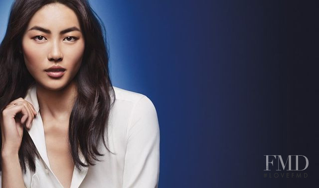 Liu Wen featured in  the Estée Lauder advertisement for Spring/Summer 2012