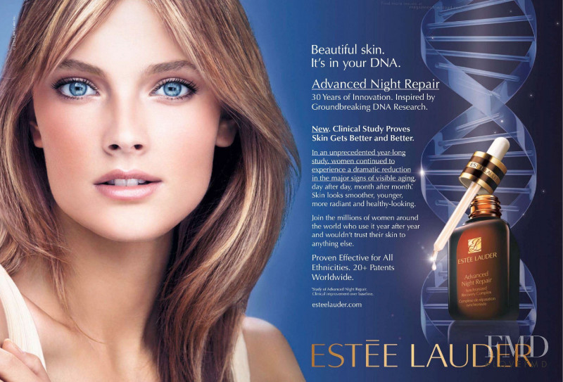 Constance Jablonski featured in  the Estée Lauder advertisement for Spring/Summer 2012