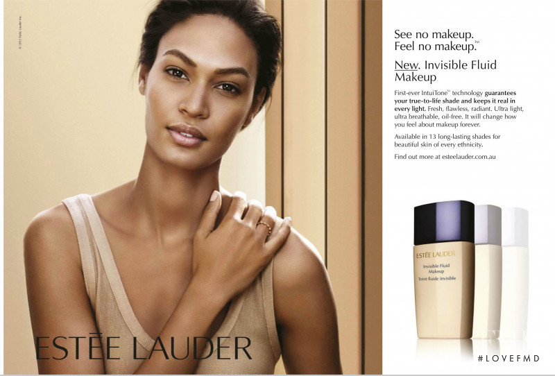 Joan Smalls featured in  the Estée Lauder advertisement for Spring/Summer 2012