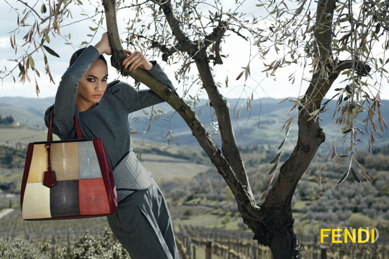 Joan Smalls featured in  the Fendi advertisement for Autumn/Winter 2012