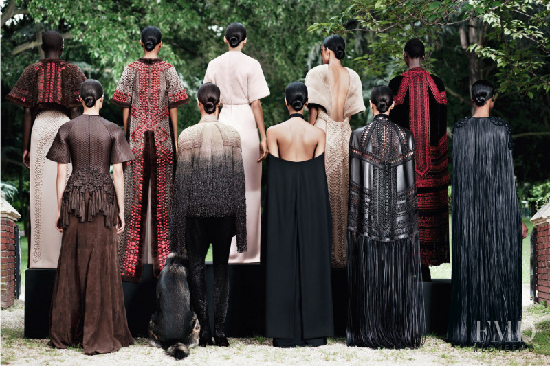 Ajak Deng featured in  the Givenchy Haute Couture fashion show for Autumn/Winter 2012