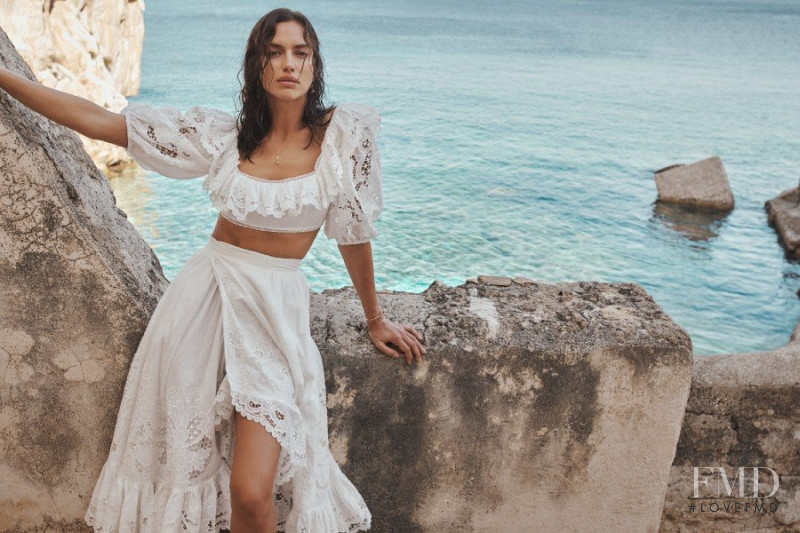 Irina Shayk featured in  the Zimmermann advertisement for Resort 2021