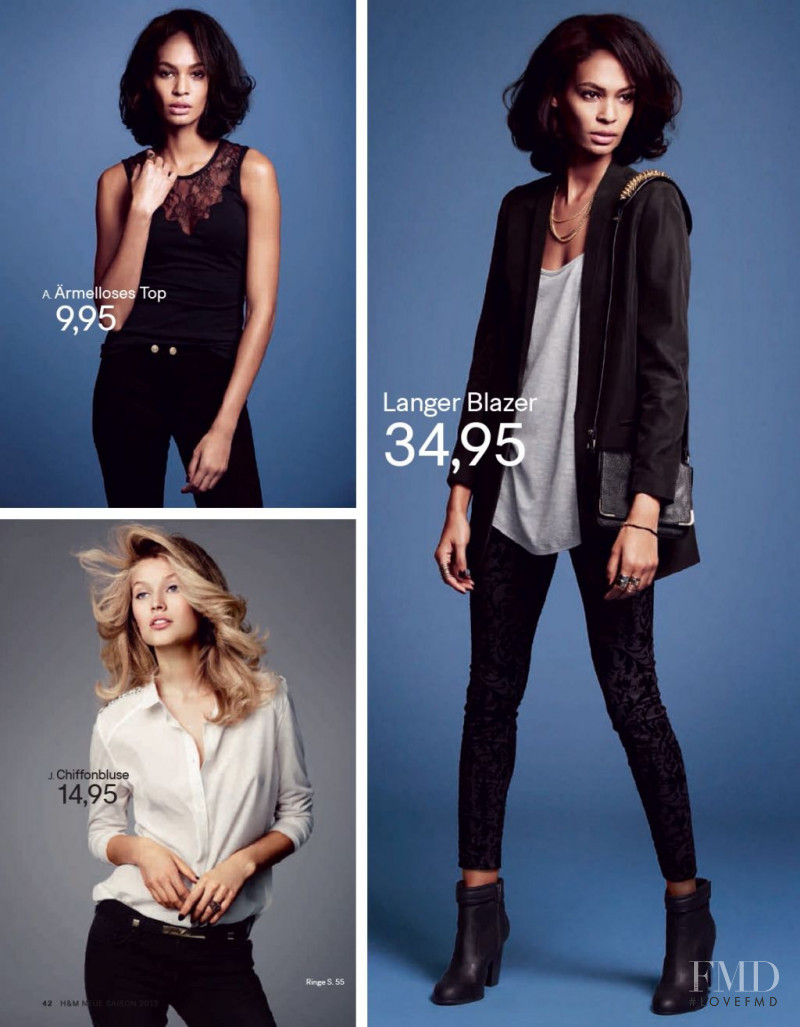 Joan Smalls featured in  the H&M catalogue for Autumn/Winter 2013