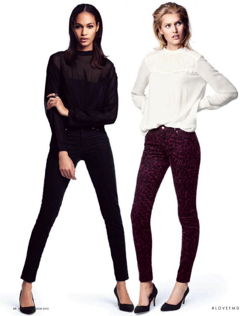 Joan Smalls featured in  the H&M catalogue for Autumn/Winter 2013