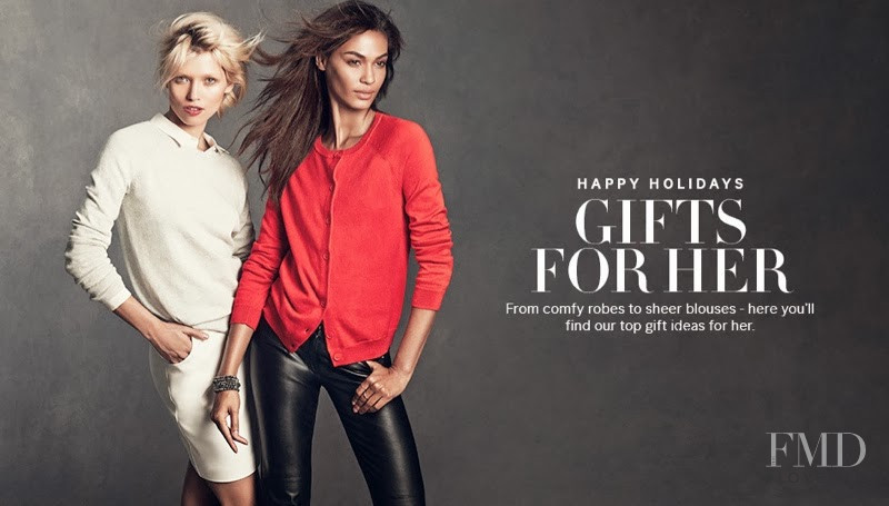 Joan Smalls featured in  the H&M lookbook for Holiday 2013