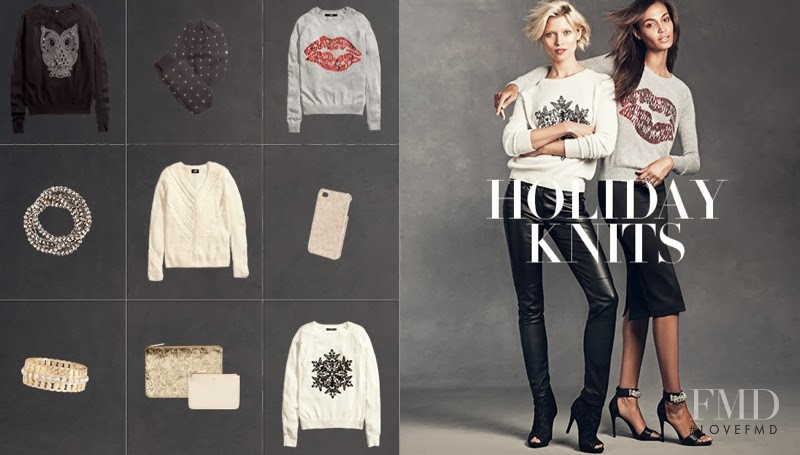 Joan Smalls featured in  the H&M lookbook for Holiday 2013