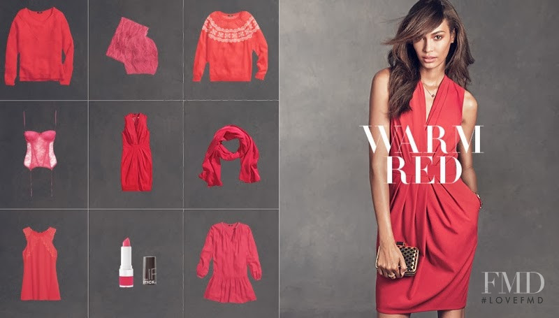 Joan Smalls featured in  the H&M lookbook for Holiday 2013