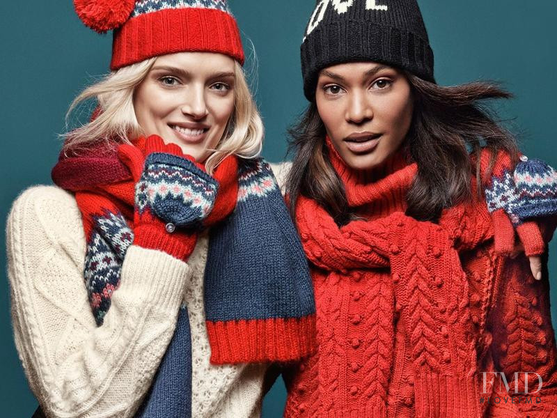 Joan Smalls featured in  the Gap advertisement for Holiday 2015