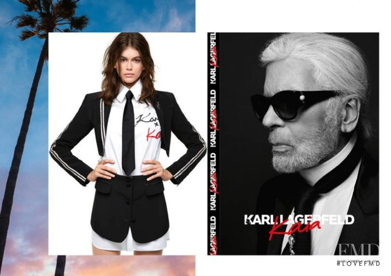 Kaia Gerber featured in  the Karl Lagerfeld x Kaia advertisement for Autumn/Winter 2018