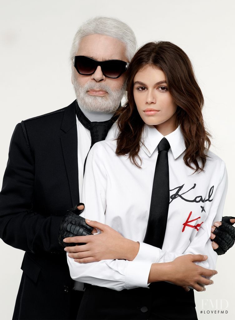 Kaia Gerber featured in  the Karl Lagerfeld x Kaia advertisement for Autumn/Winter 2018