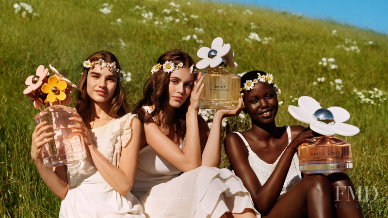 Kaia Gerber featured in  the Marc Jacobs Beauty Daisy Fragrance advertisement for Spring/Summer 2020