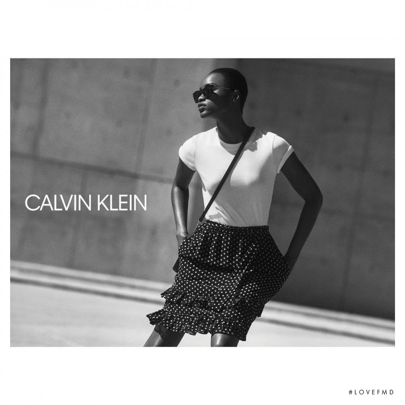Mayowa Nicholas featured in  the Calvin Klein advertisement for Fall 2020
