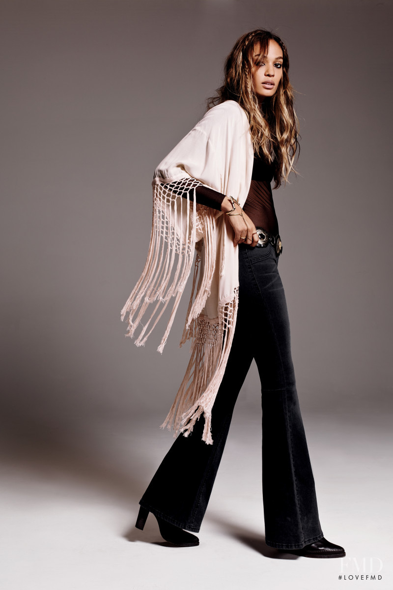 Joan Smalls featured in  the Free People catalogue for Pre-Fall 2014