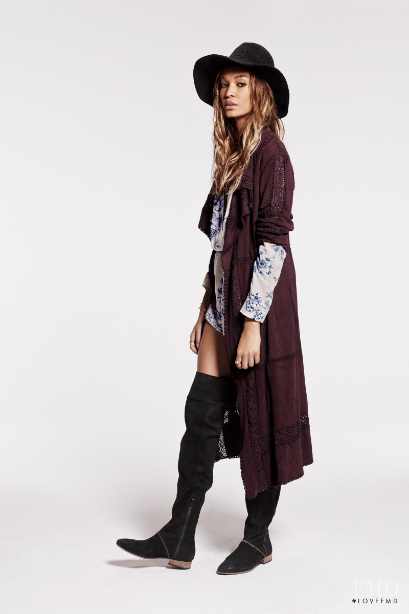 Joan Smalls featured in  the Free People catalogue for Pre-Fall 2014