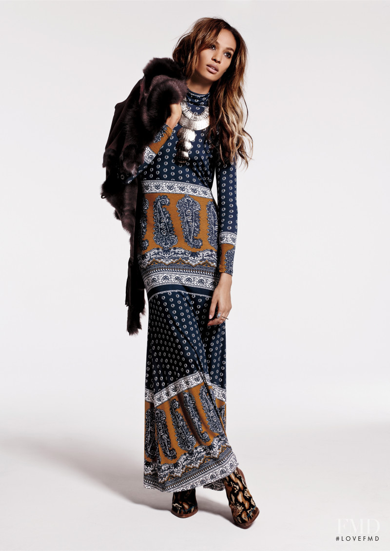 Joan Smalls featured in  the Free People catalogue for Pre-Fall 2014