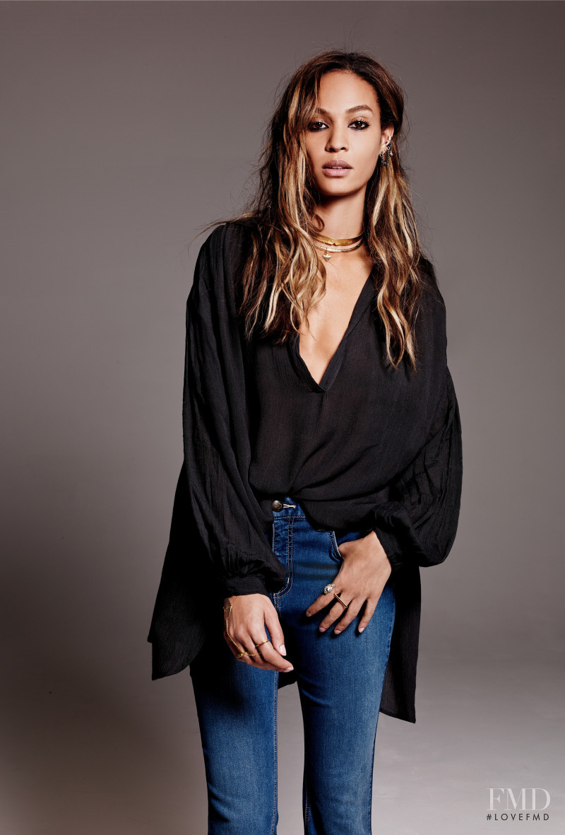 Joan Smalls featured in  the Free People catalogue for Pre-Fall 2014