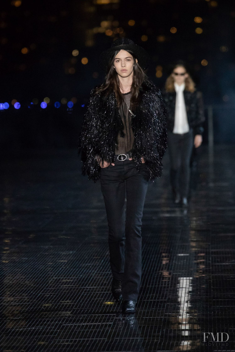 Maria Miguel featured in  the Saint Laurent fashion show for Spring/Summer 2019