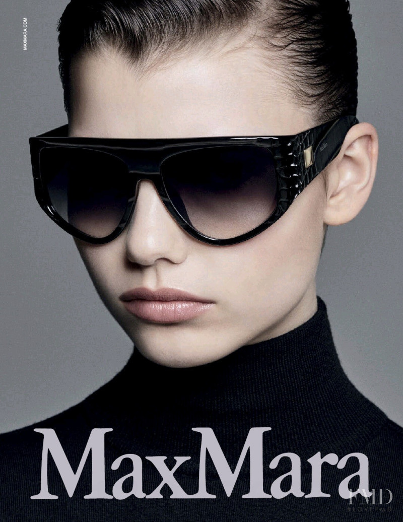 Mathilde Henning featured in  the Max Mara Eyewear advertisement for Autumn/Winter 2019